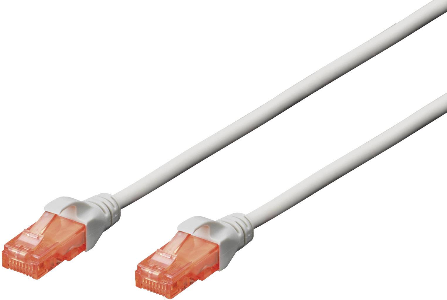 Digitus DK-1612-005 RJ45 Netzwerkkabel, Patchkabel CAT 6 U/UTP 0.50 m Grau verdrillte Paare 1 St.