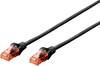 Digitus DK-1612-030/BL RJ45 Patchkabel CAT 6 U/UTP 3.00 m Schwarz verdrillte Paare 1 St.