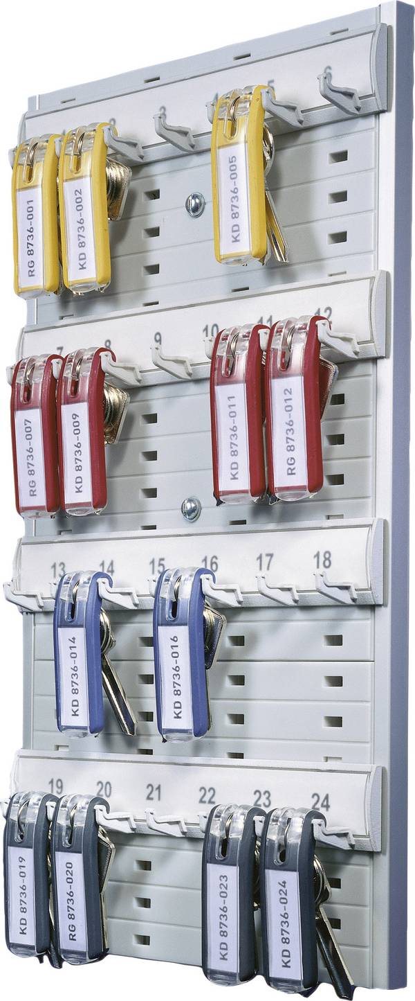 Durable Schlüsselhalter KEY BOARD 24 - 1956 195610 Anzahl Haken 24 Silber