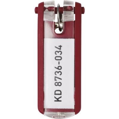 Rotes Plastikgerät mit transparenten Teilen, darauf ein weißes Etikett mit der Aufschrift 'KD 8736-034'.