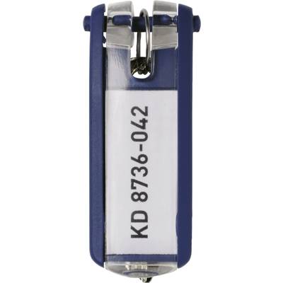 Blauer, transparent umrandeter Nagelknipser mit aufgedruckter Zahlen-Buchstabenkombination 'KD 8736-042' auf weißem Hintergrund.