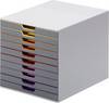 Durable VARICOLOR10 - 7610 761027 Schubladenbox Grau DIN A4, DIN C4, Folio, Letter Anzahl der Schubfächer: 10