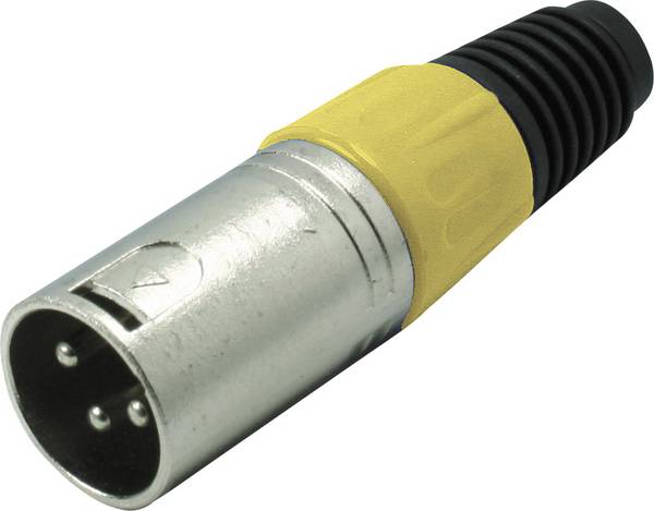 Kash 55002-Y XLR-Steckverbinder Stecker, gerade Polzahl: 3 Gelb 1 St.