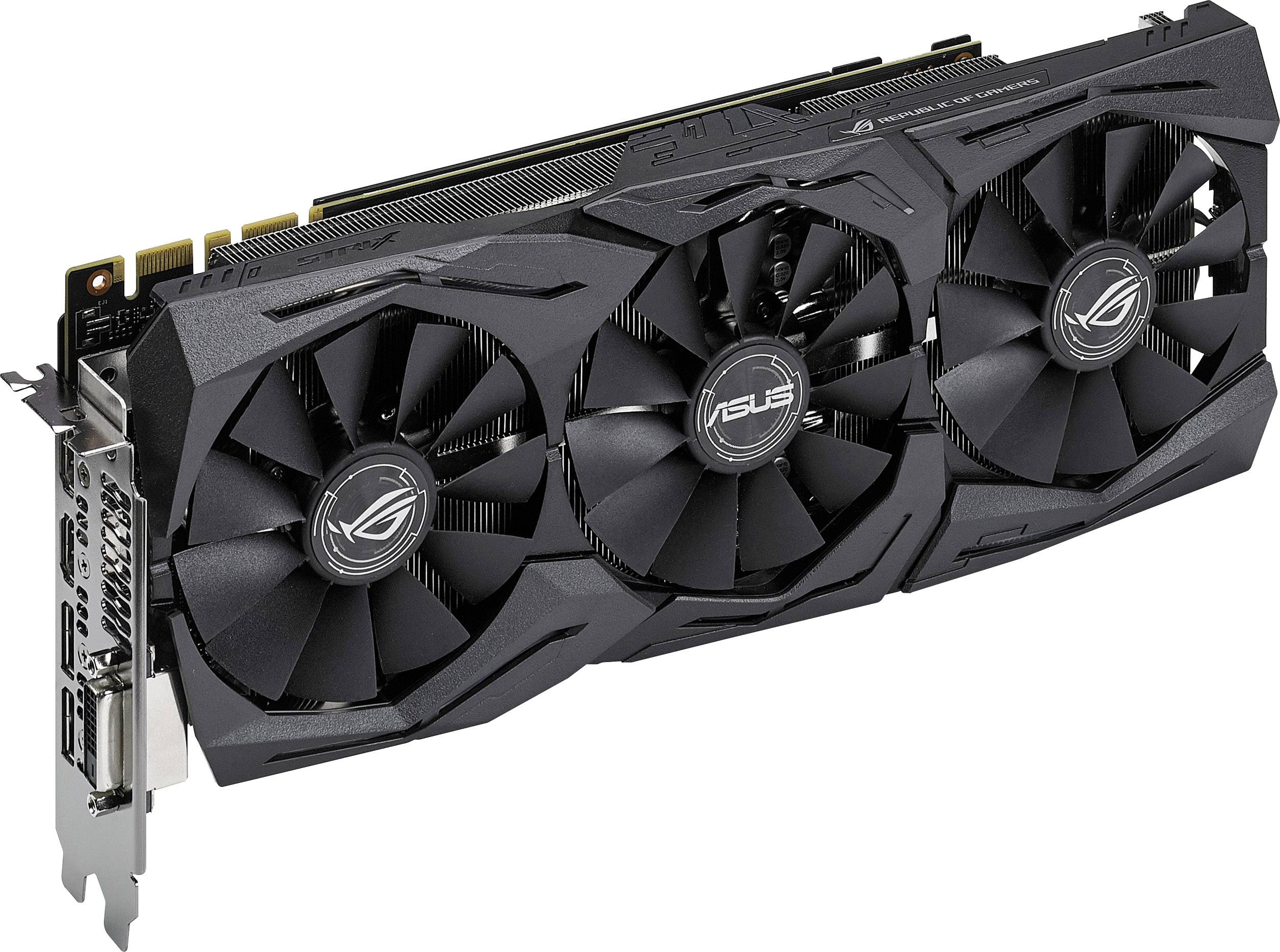 Asus Grafikkarte Nvidia GeForce GTX1060 Strix Overclocked 6 GB GDDR5-RAM PCIe x16 HDMI®, DVI, DisplayPort Übertaktet / O-1