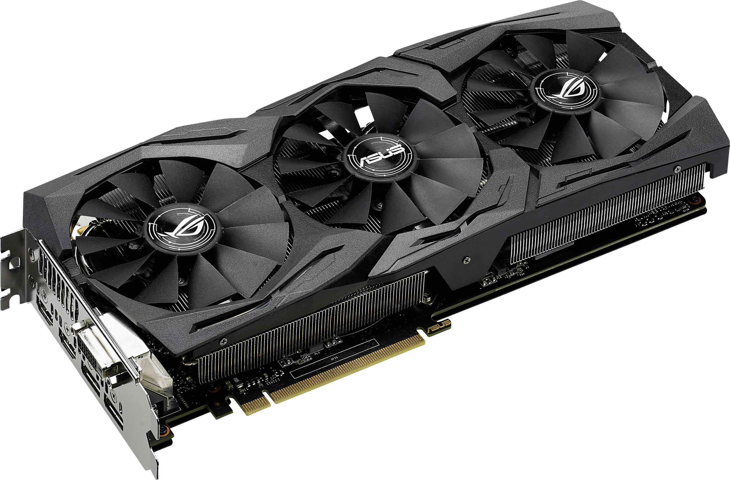 Asus Grafikkarte Nvidia GeForce GTX1060 Strix Overclocked 6 GB GDDR5-RAM PCIe x16 HDMI®, DVI, DisplayPort Übertaktet / O-3