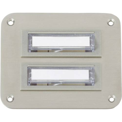 Heidemann 70143 Klingelplatte mit Namensschild 2fach Edelstahl 24 V/1 A