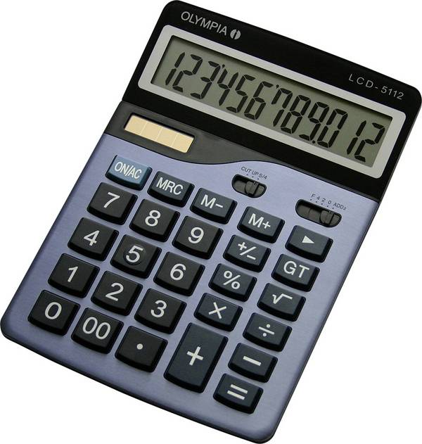 Olympia LCD 5112, Desktop, Einfacher Taschenrechner, 12 Ziffern, 1 Zeilen