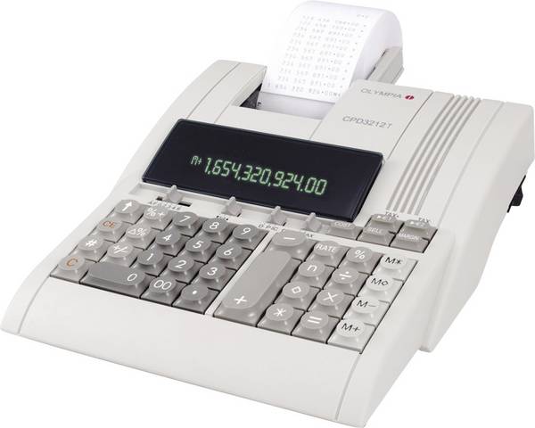Olympia CPD 3212 T, Desktop, Druckrechner, 12 Ziffern, 1 Zeilen