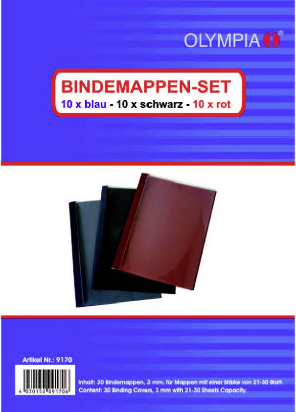 Thermobindemappen A4 3mm VE=30 Stück farbig sortiert-0