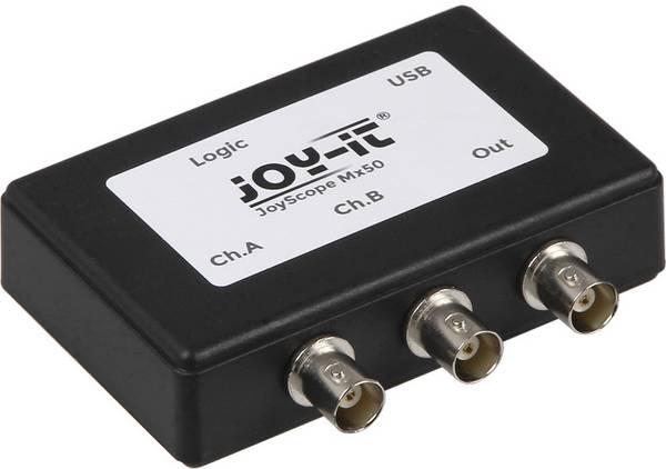 Joy-it JT-ScopeMega50 USB-Oszilloskop 15 MHz 2-Kanal, 16-Kanal 8 Bit Digital-Speicher (DSO), Mixed-Signal (MSO), Logic-Analyser, Funktionsgenerator 1 St.