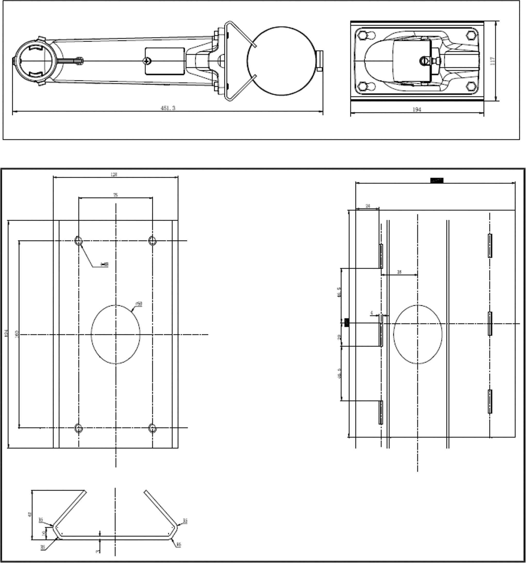 HiWatch DS-1602ZJ-Pole Masthalterung 30 kg Weiß-2