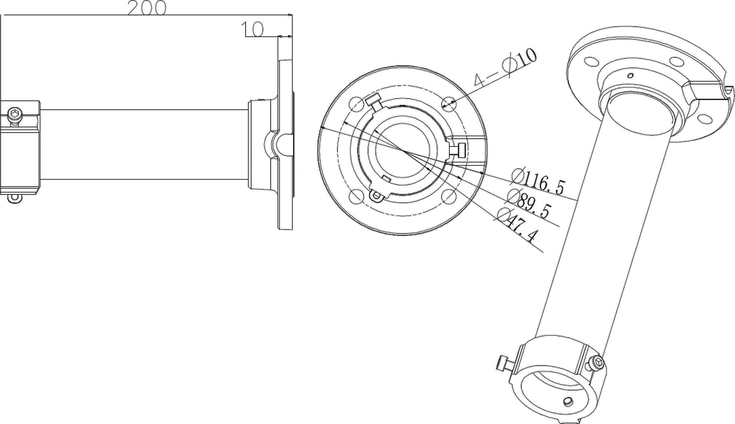HiWatch DS-1661ZJ Deckenhalterung 30 kg Weiß-1