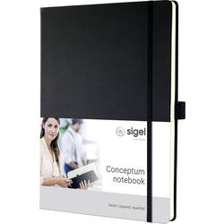 Image of Sigel CONCEPTUM® CO115 Notizbuch kariert Schwarz Anzahl der Blätter: 97 DIN A4+