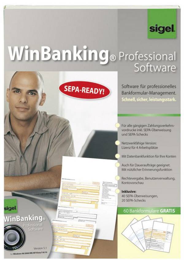 Sigel Software WinBanking Professional DIN A4 Anzahl der Blätter: 60 SW235