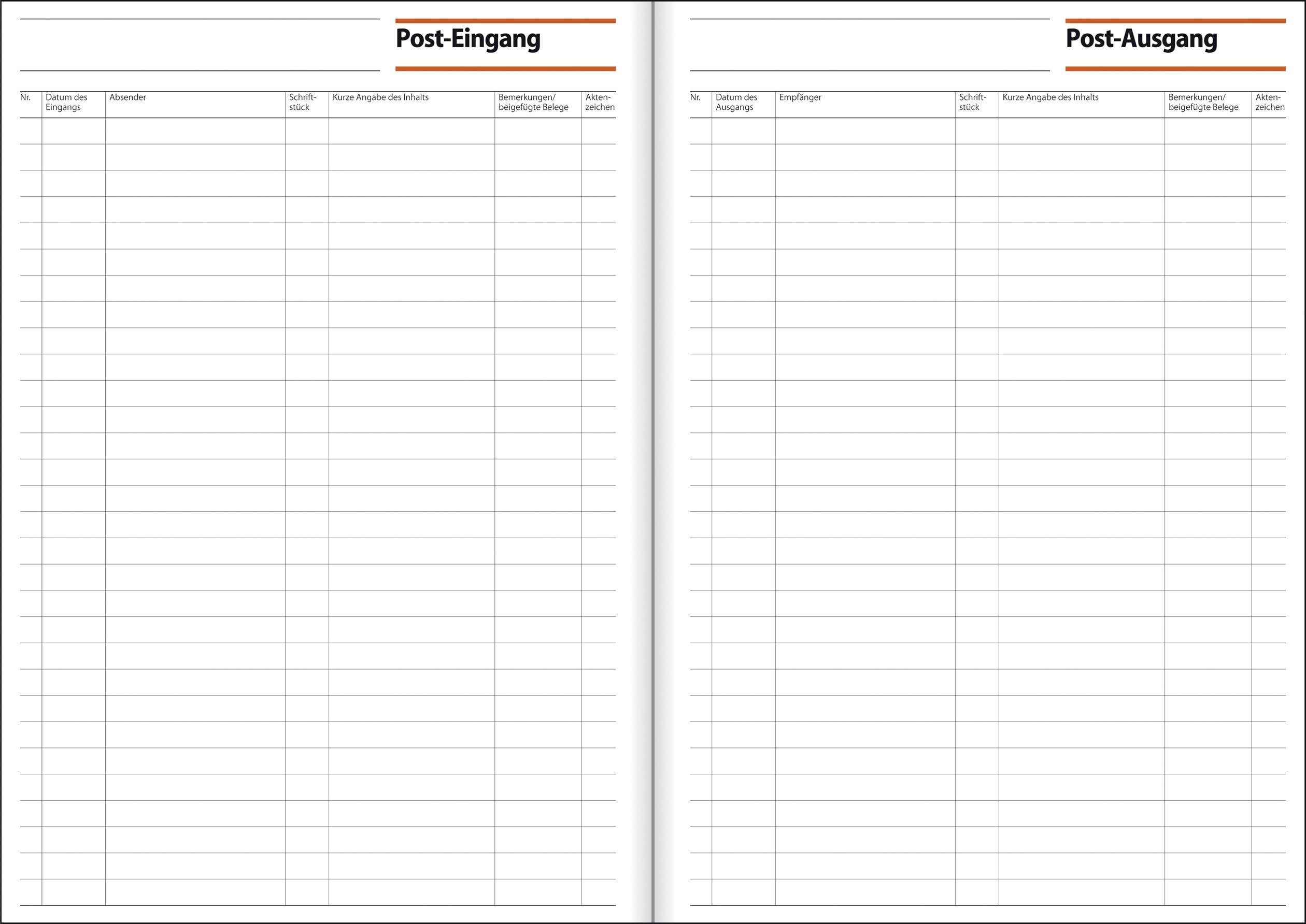 Sigel - Buch für Posteingang-/ausgang - 50 Blatt-1