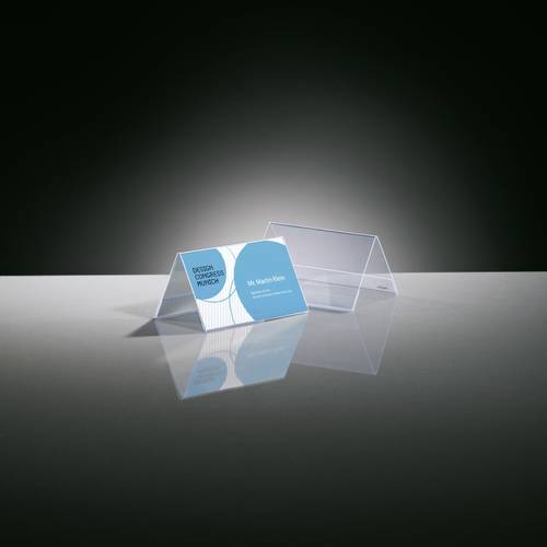 Sigel TA136 Tischaufsteller Dachform Glasklar 10 St./Pack. 10 St.