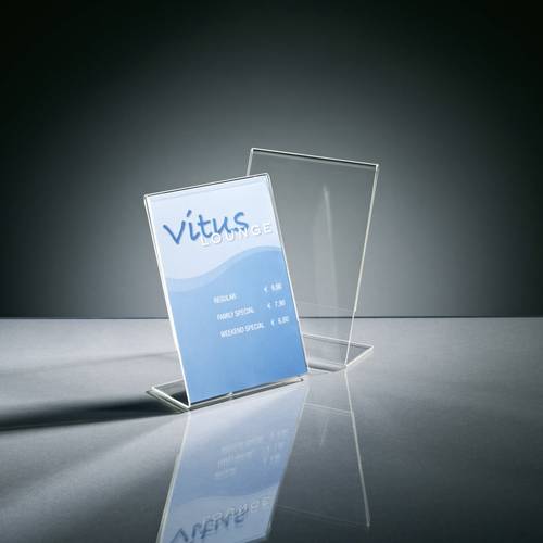 Sigel TA214 Tischaufsteller L-Form Verwendung für Papierformat: DIN A6 Glasklar 1 St.