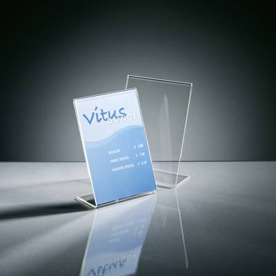 Sigel TA214 Tischaufsteller L-Form Verwendung für Papierformat: DIN A6 Glasklar 1 St.