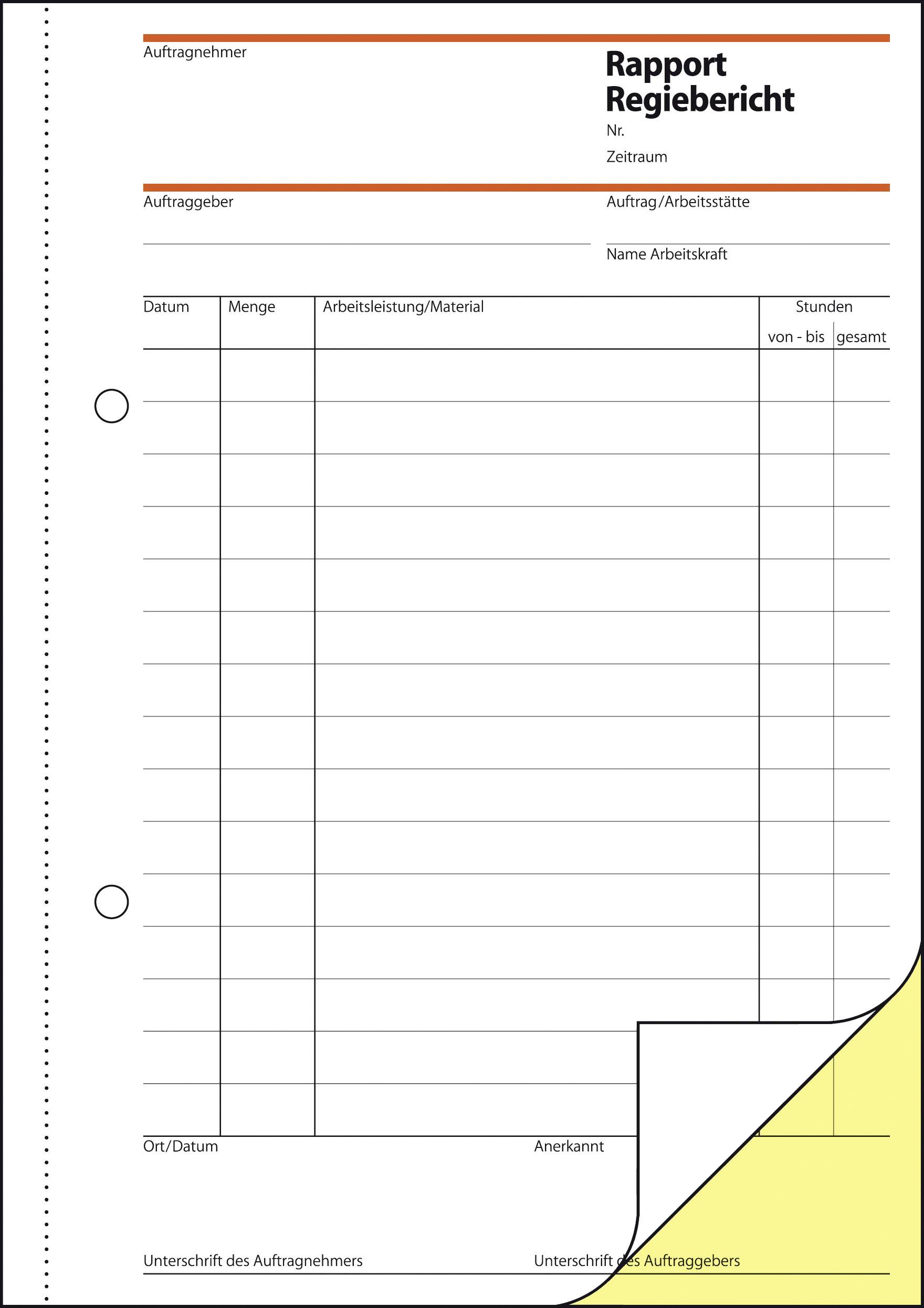 SIGEL Rapporte/Regieberichte, 1. und 2. Blatt bedruckt, A5, selbstdurchschreibend, 2 x 40 Blatt-1