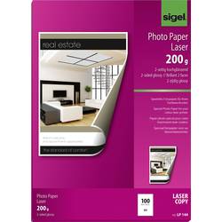Image of Sigel LP144 Fotopapier DIN A4 200 g/m² 100 Blatt Beide Seiten bedruckbar, Hochglänzend, Optimiert für Laser