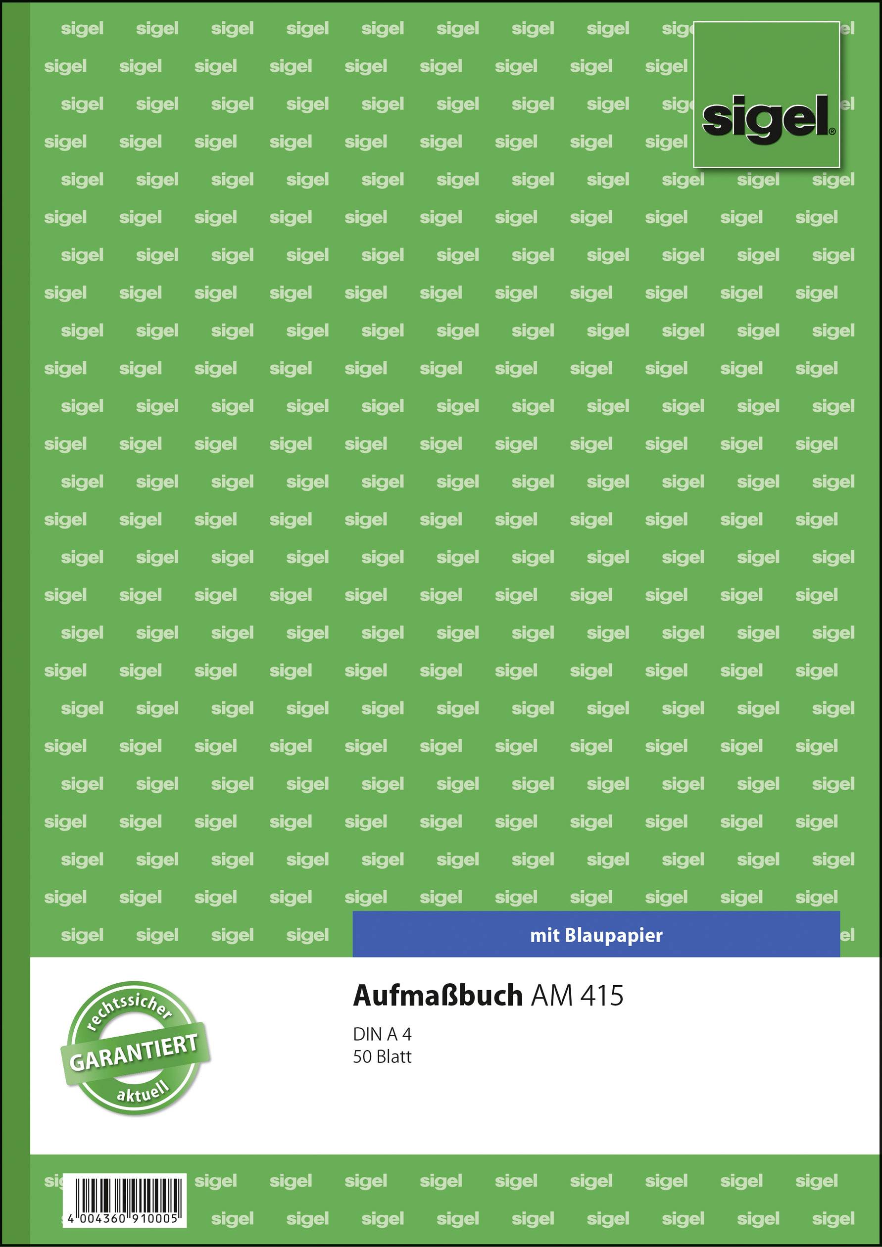Sigel Aufmaßbuch »AM415«-0