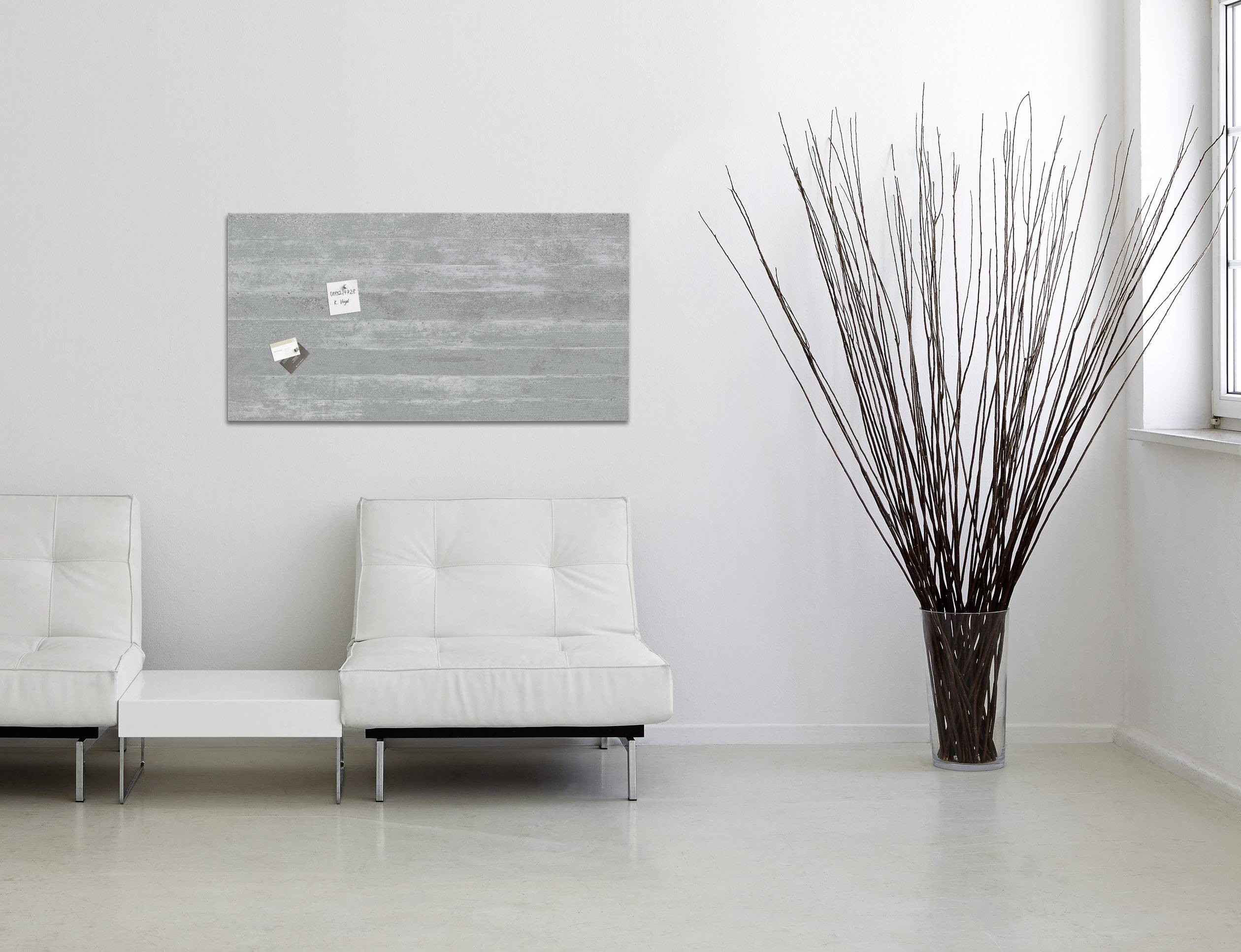 Sigel Glas-Magnetboard artverum® Beton-Optik (B x H x T) 910 x 460 x 15 mm GL148-6
