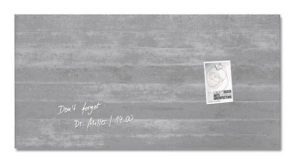 Sigel Glas-Magnetboard artverum® Beton-Optik (B x H x T) 910 x 460 x 15 mm GL148
