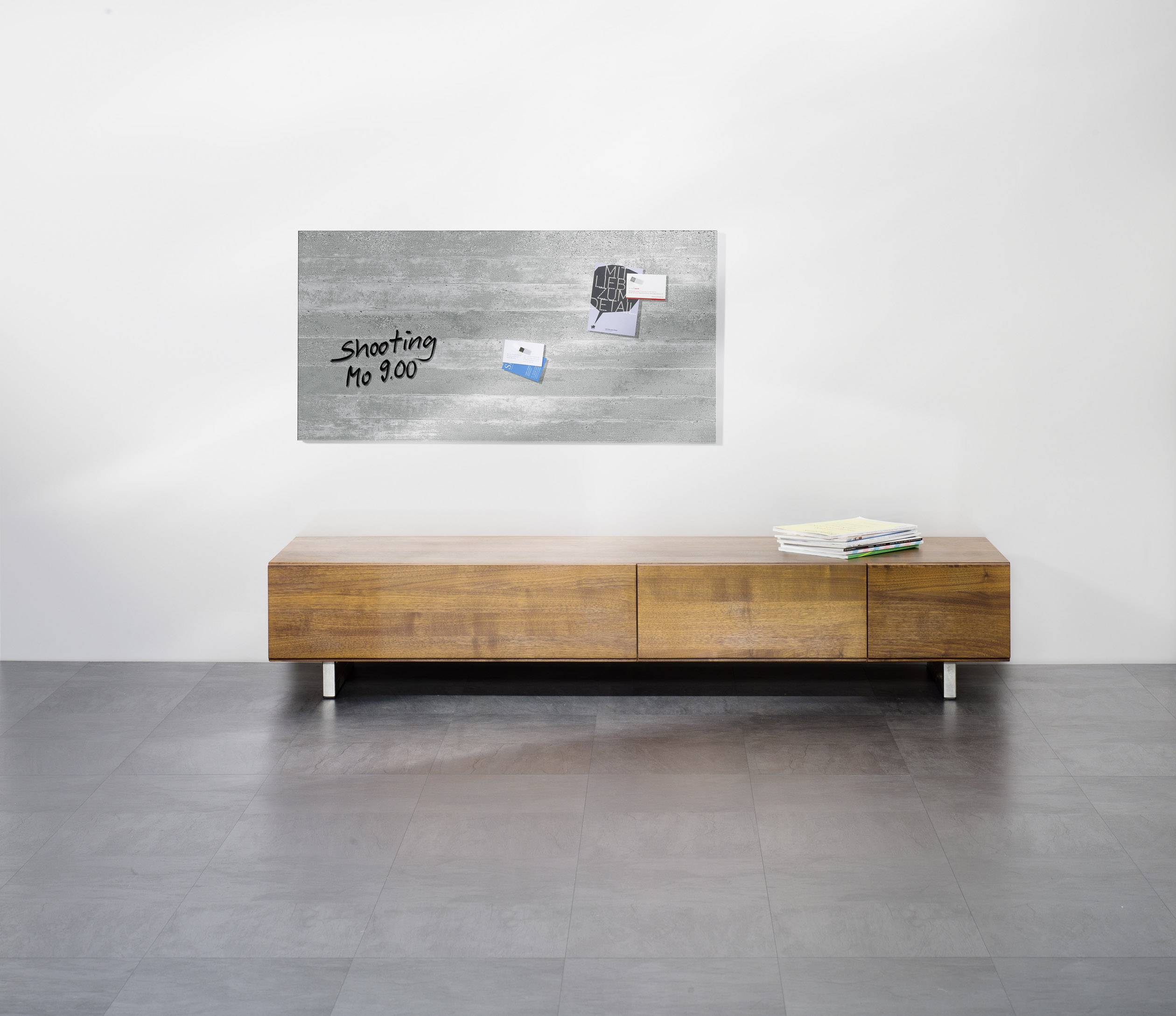 Sigel Glas-Magnetboard artverum® Beton-Optik (B x H x T) 910 x 460 x 15 mm GL148-7