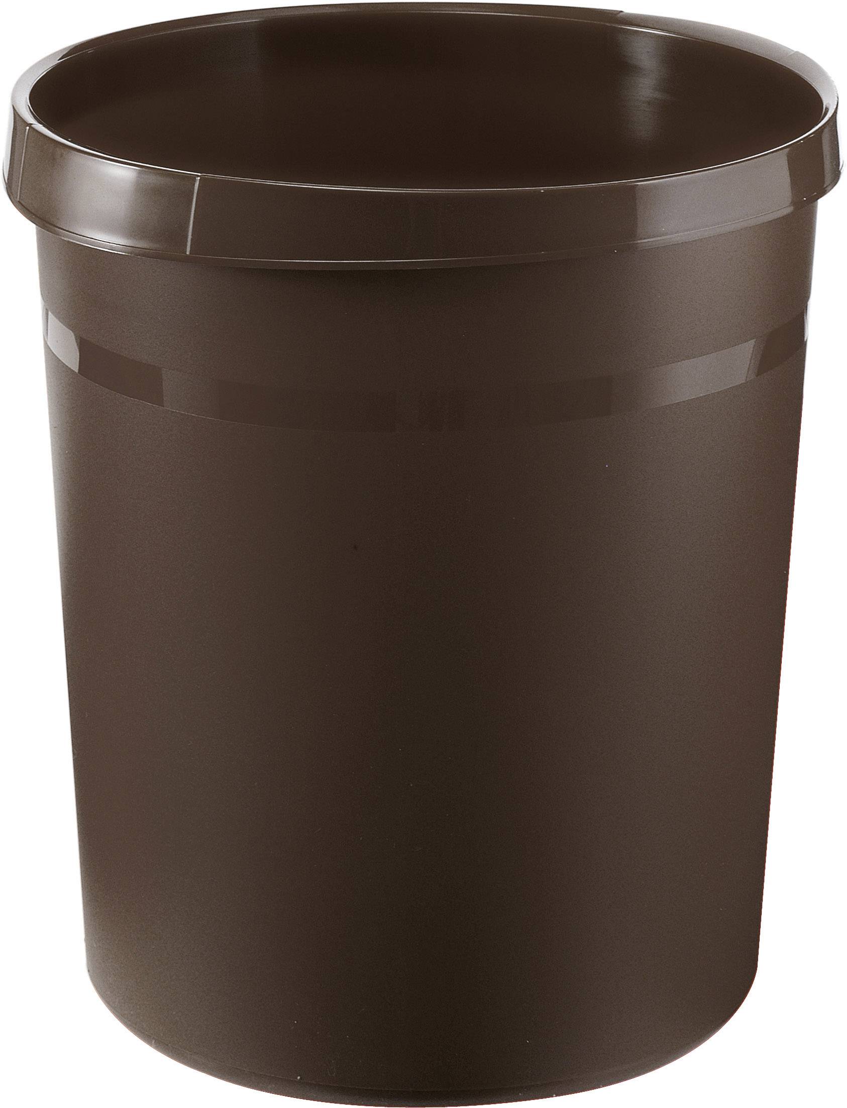Papierkorb Grip mit Griffmulden 18 Liter braun