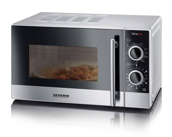 Severin MW 7874 Mikrowelle Silber Schwarz, Edelstahl 700 W Mikrowelle mit Grillfunktion | eBay