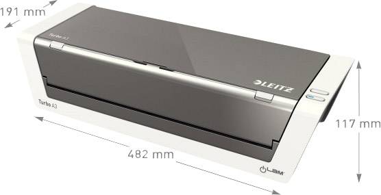 Leitz iLAM Touch 2 Turbo Laminiergerät A3, Weiß/Anthrazit-3