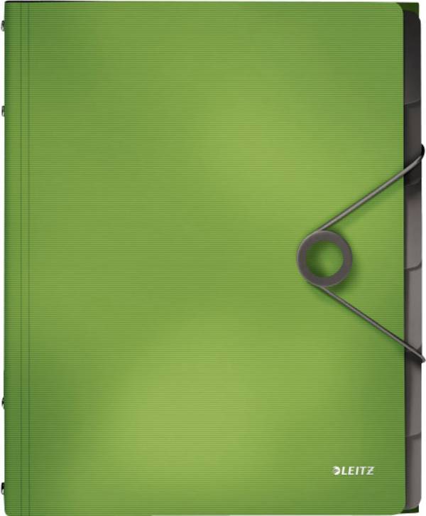 Leitz Solid Ordnungsmappe, 6 Fächer, Hellgrün
