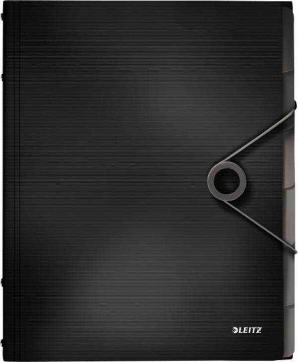 Leitz  4569-10-95 Ordnungsmappe Schwarz DIN A4 Polypropylen (PP) Anzahl der Fächer: 6