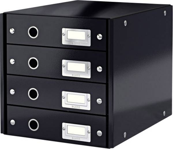 Leitz Click & Store 6049-00-95 Schubladenbox Schwarz DIN A4 Anzahl der Schubfächer: 4