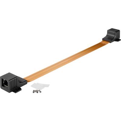 Goobay RJ45 LAN Fensterdurchführung Ultra-Slim 0,3 m Zum Verlegen von Netzwerkverbindungen zwischen Fensterrahmen 0.3 m-0
