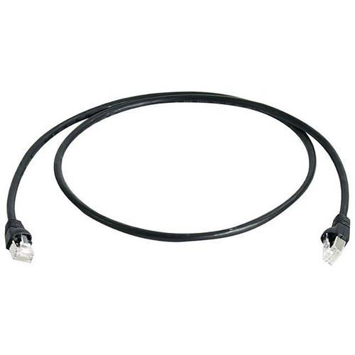 Telegärtner 100009134 RJ45 Netzwerkkabel, Patchkabel CAT 6a S/FTP 15.00 m Schwarz Flammwidrig 15 m