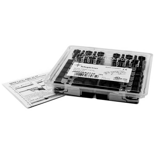 Telegärtner 100023045 RJ45 Stecker CAT 6A geschirmt 100023045 Stecker, gerade Polzahl Sensoren 8P8C Metall 10 St.