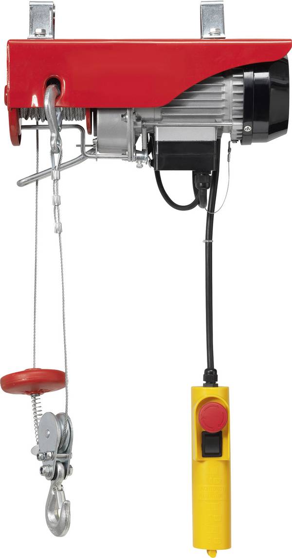 TOOLCRAFT 1550315 Elektrischer Seilhebezug Tragfähigkeit (mit Umlenkrolle) 250 kg Tragfähigkeit (ohne Umlenkrolle) 125 kg