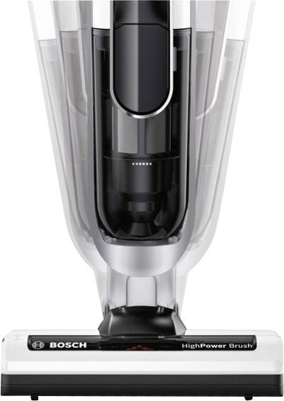 Ein kabelloser Bosch-Staubsauger mit HighPower Brush, geeignet für gründliche Reinigung auf verschiedenen Bodenbelägen.