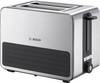 Bosch Haushalt TAT7S25 Toaster mit eingebautem Brötchenaufsatz Edelstahl, Schwarz