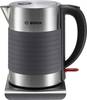 Bosch Haushalt TWK7S05 Wasserkocher Edelstahl, Schwarz Fassungsvermögen: 1.7 l