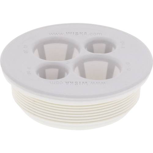 Wiska Kabeldurchführung Klemm-Ø (max.) 12 mm Polypropylen Lichtgrau (RAL 7035) 1 St.