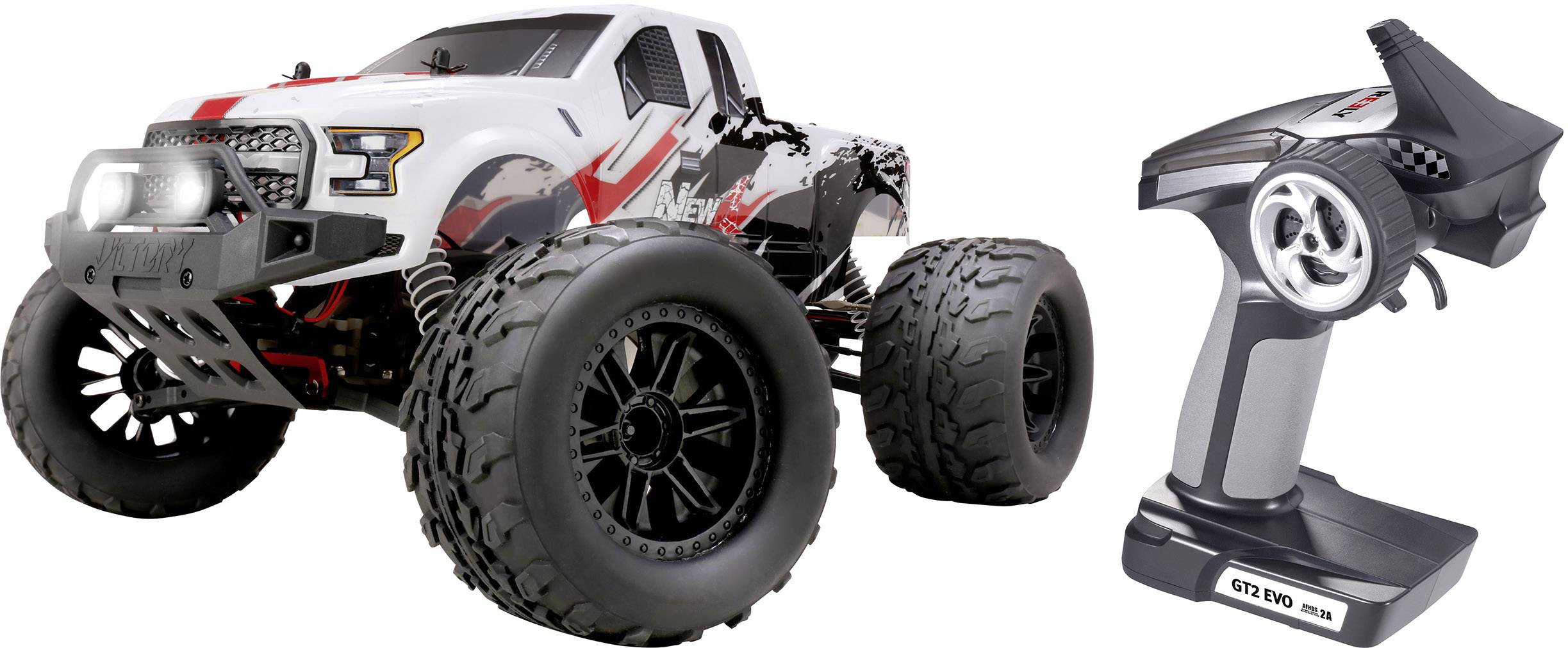 Reely NEW1 Brushless 1:10 RC Modellauto Elektro Monstertruck Allradantrieb (4WD) 100% RtR 2,4 GHz inkl. Akku, Ladegerät -8