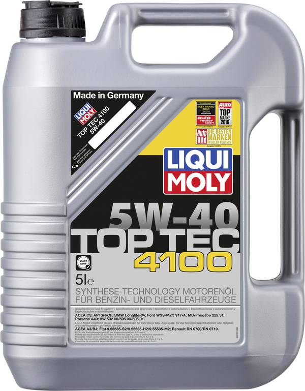 Liqui Moly 5W-40 TOP TEC 4100 3701 Motoröl 5 l