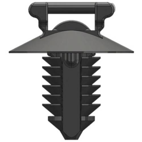 WKK 50029 Kabelbinder 200 mm 4.80 mm Schwarz mit Spreizanker und Teller, Hitzestabilisiert, Witterungsstabil 1 St.