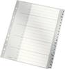 Leitz 1260 Register DIN A4, Überbreite A-Z Polypropylen Grau 20 Registerblätter 12600000