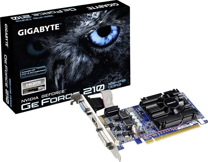 Gigabyte Grafikkarte Nvidia GeForce 210 1 GB DDR3-RAM PCIe ...