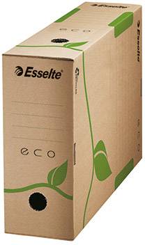 LEITZ Esselte Archiv-Schachtel ECO, DIN A4, braun (B)100 mm aus 100% recycelter Pappe, zu 100% wiede