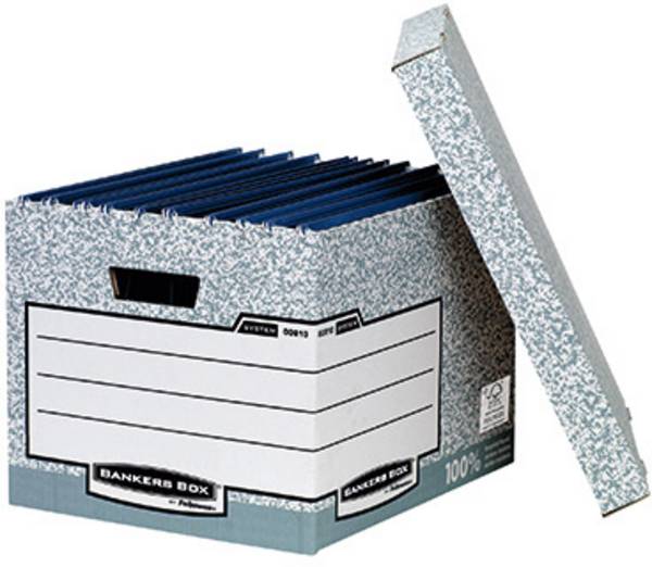 Archivbox System grau/weiß