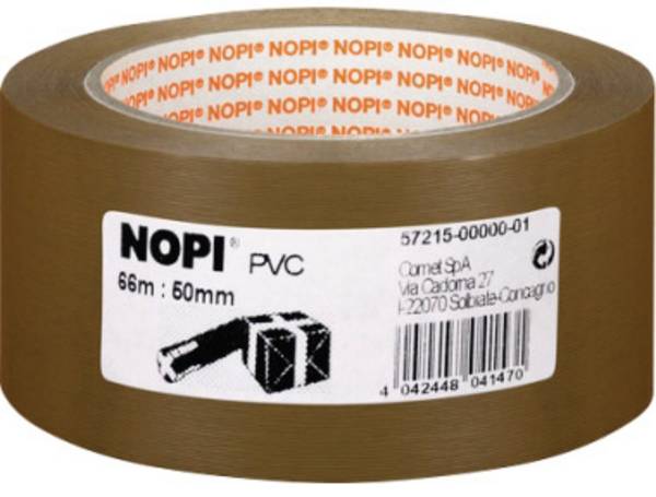 Nopi TESA - Nopi Pack PVC geprägt 66m 50mm braun 57215-00000 Packband Nopi® Braun (L x B x H) 66 m x 50 mm x 66 m 1 St.